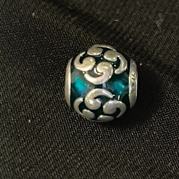 Pandora Jewelry - Pandora Zen Turquoise/Teal Enamel Charm – ALE S925 – Retired